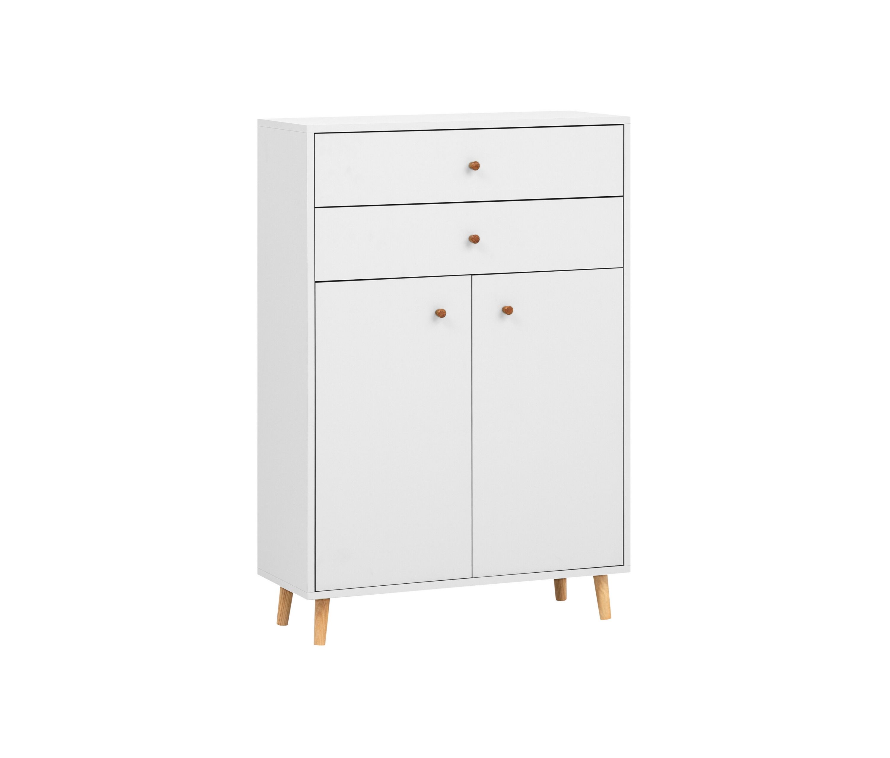 Tchibo - Kommode »Bjarne« - 77x33x113,5cm - braun - Holz / Eichenholz / Metall