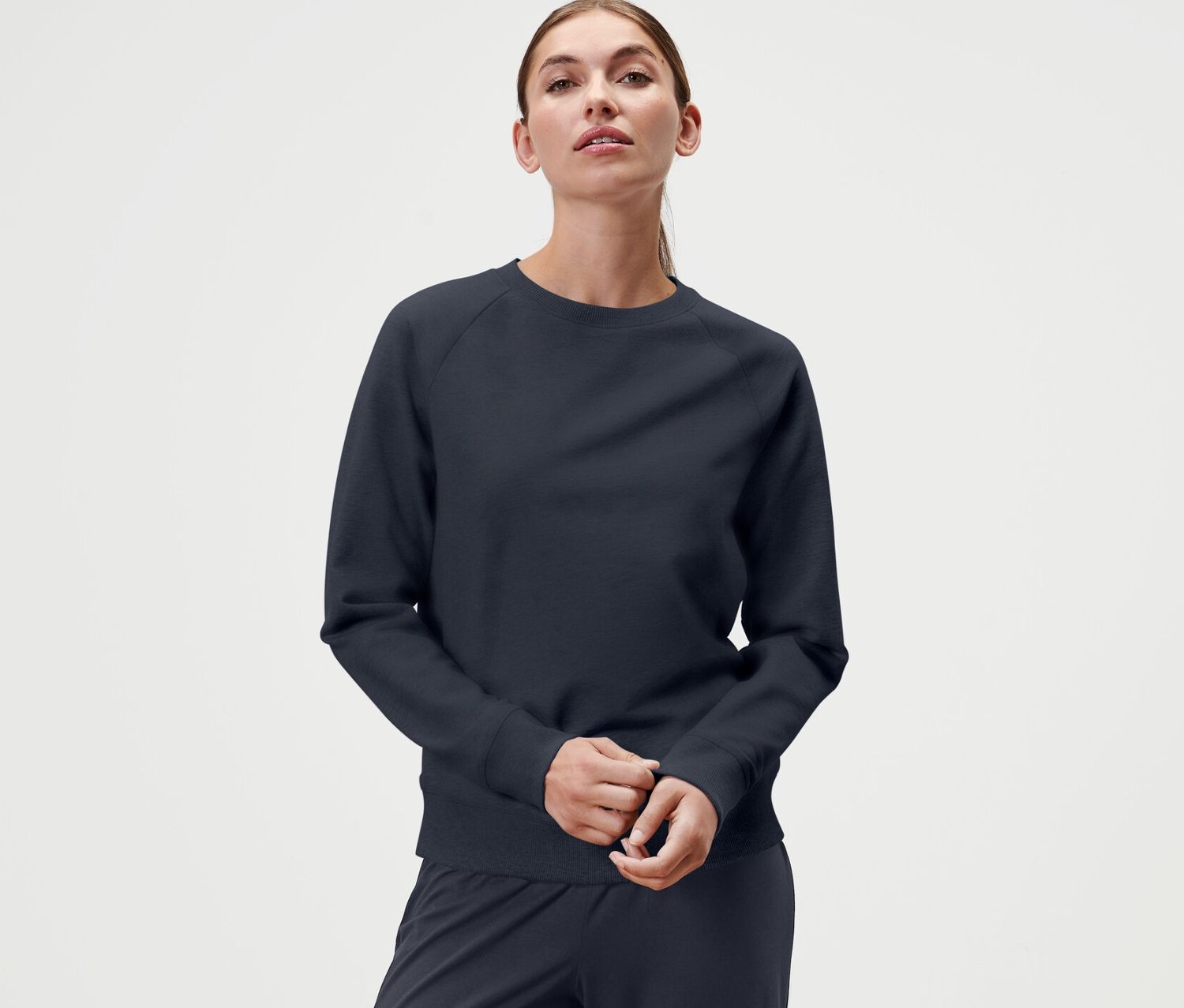 Thumbnail - Tchibo - Yoga-Sweatshirt - Damen - Gr. M - dunkelblau