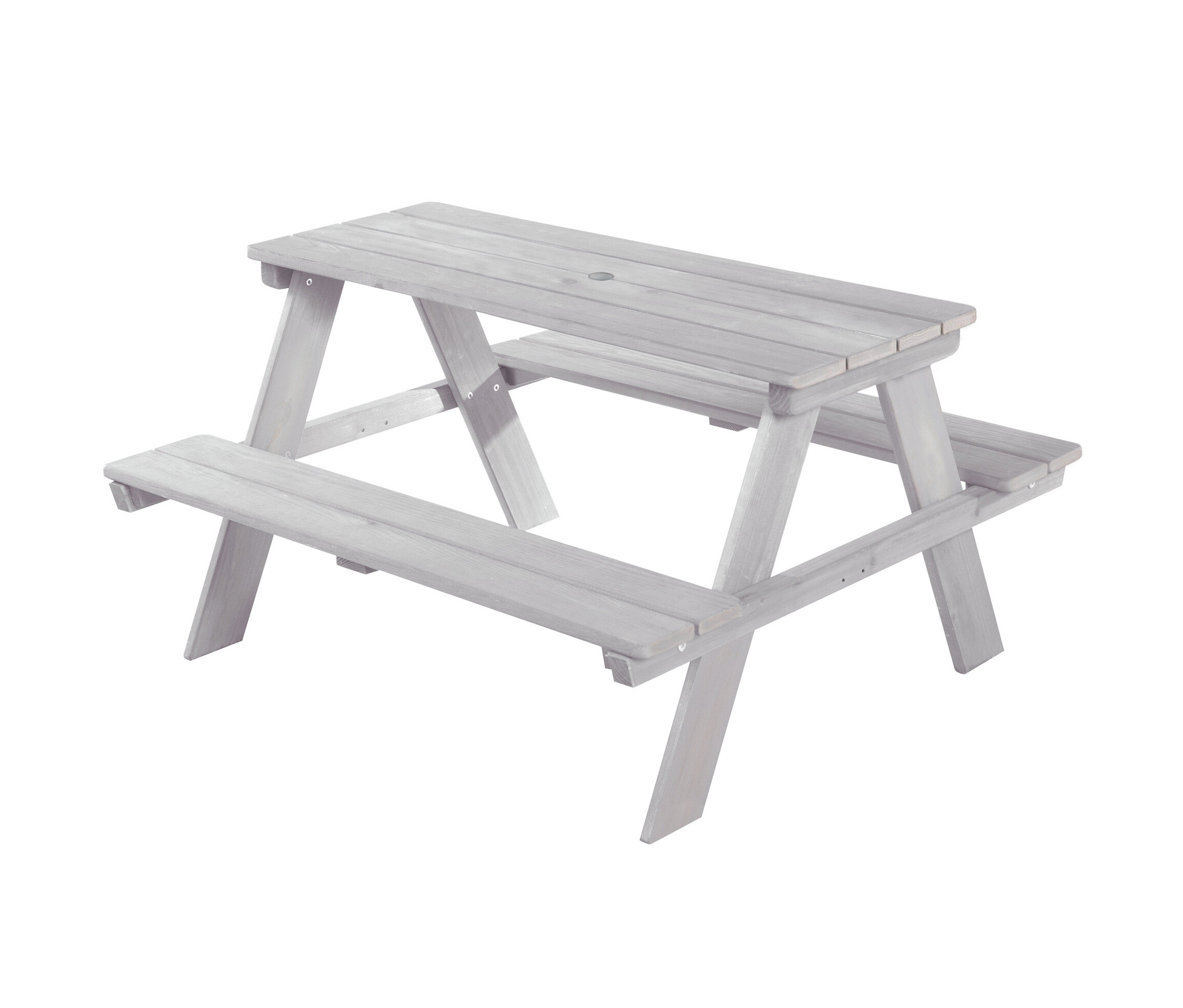 roba Kinder-Outdoor-Sitzgruppe »Picknick for 4« - 89x84,5x50cm - grau - - Holz