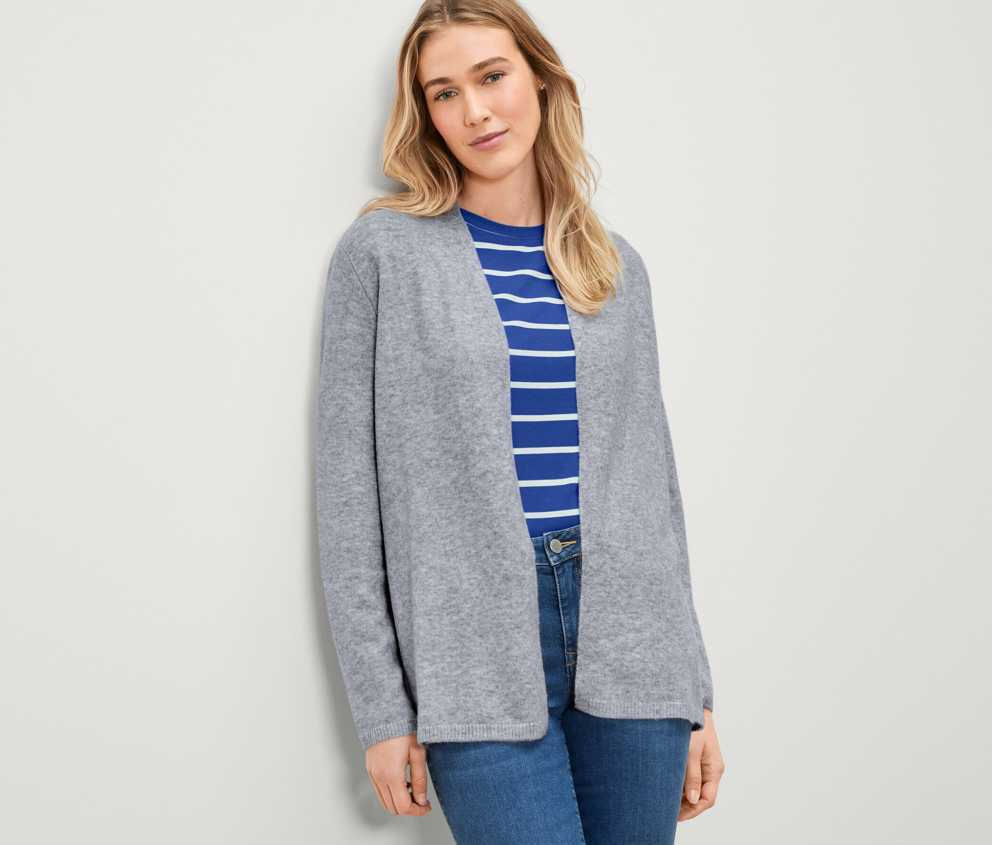 Thumbnail - Tchibo - Offener Cardigan - Damen - Gr. L - grau