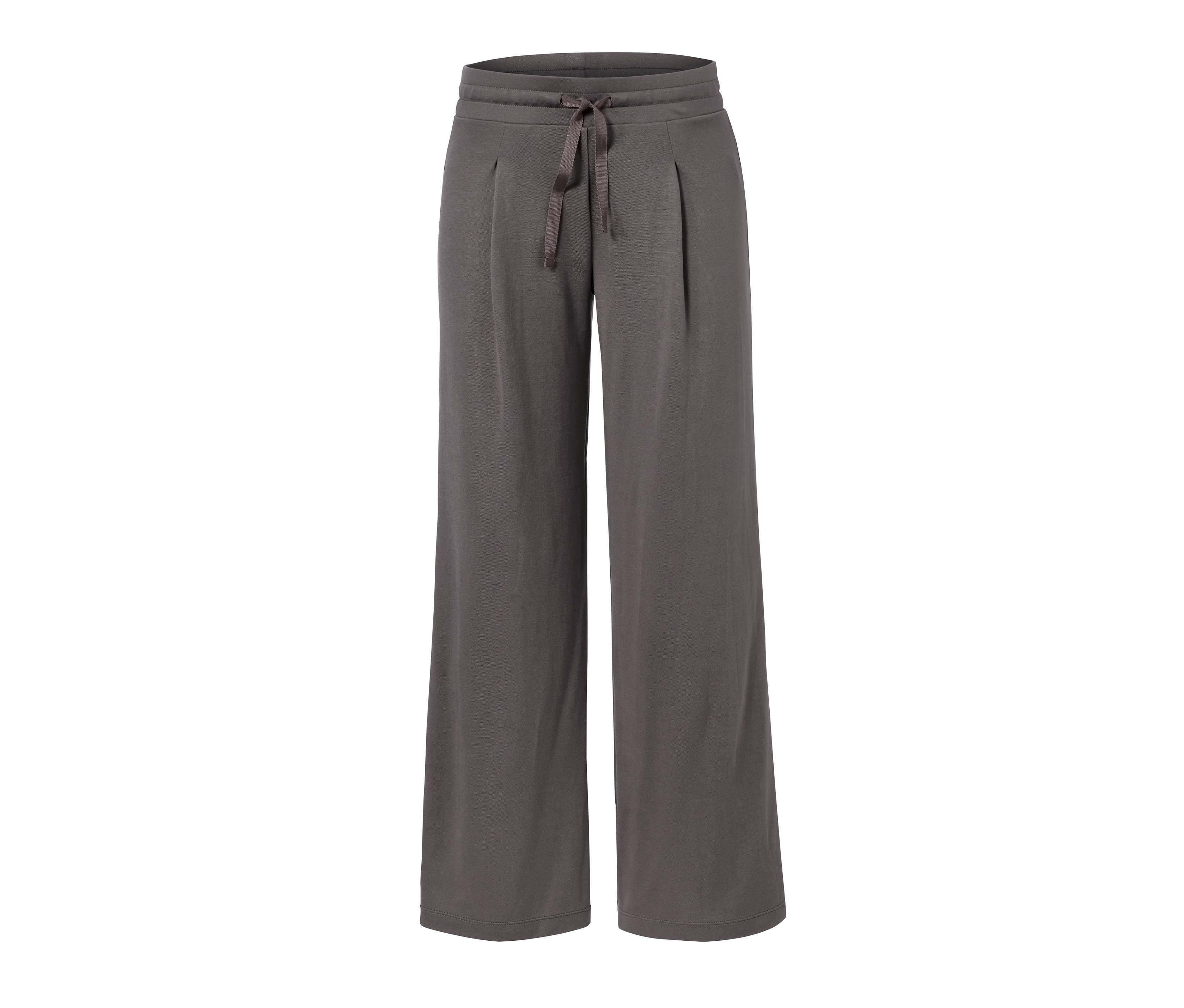 Eine graue Loungewear-Hose im Marlene-Stil.