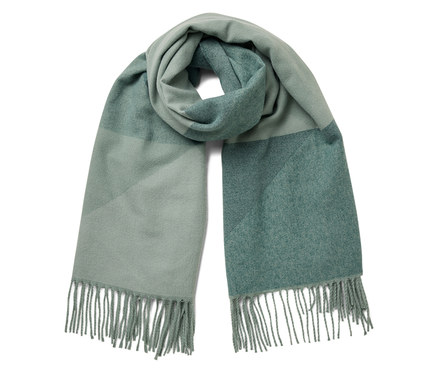 Gemusterter Webschal mit Fransen