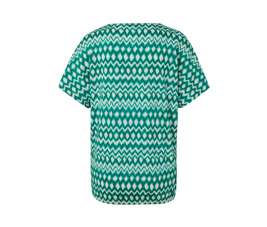 Rückansicht des bedruckten Blusenshirts.