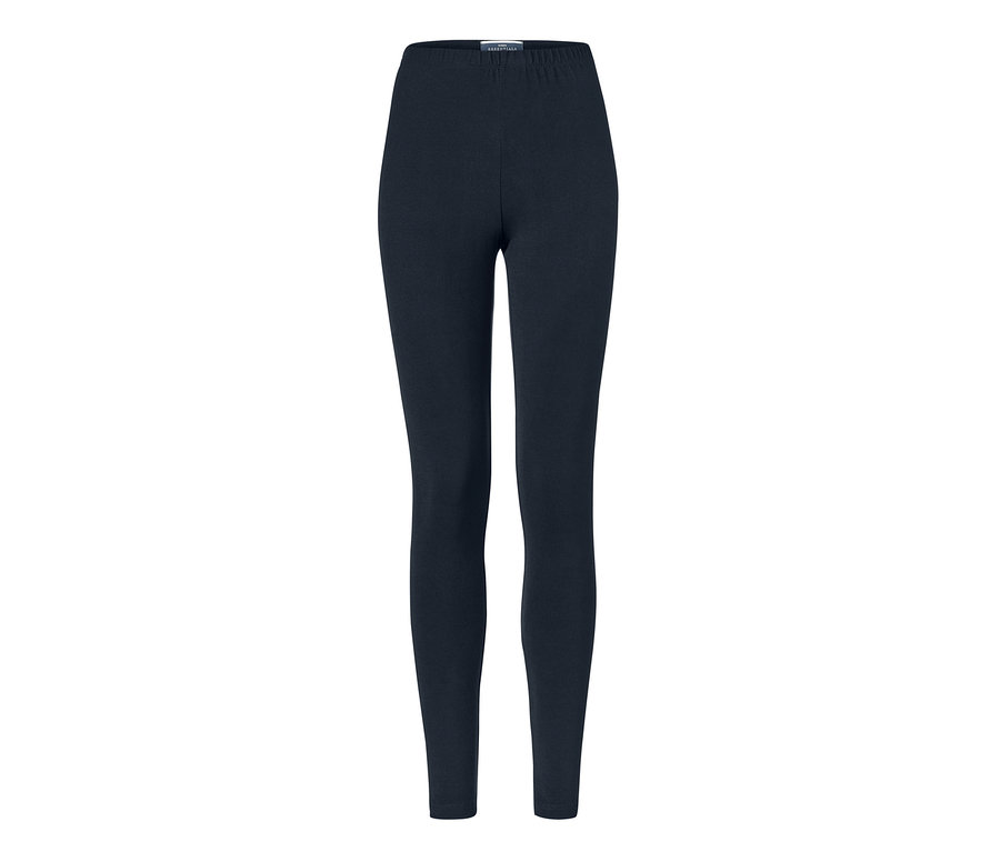 Dunkelblaue, kuschelige Leggings.