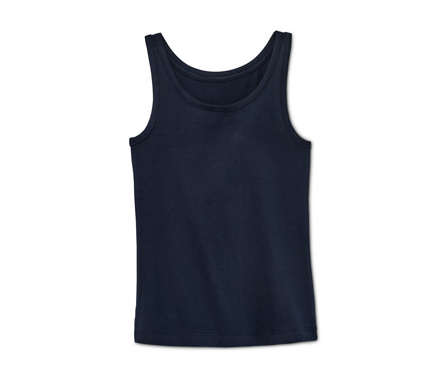 Dunkelblaues Tanktop aus Bio-Baumwolle.