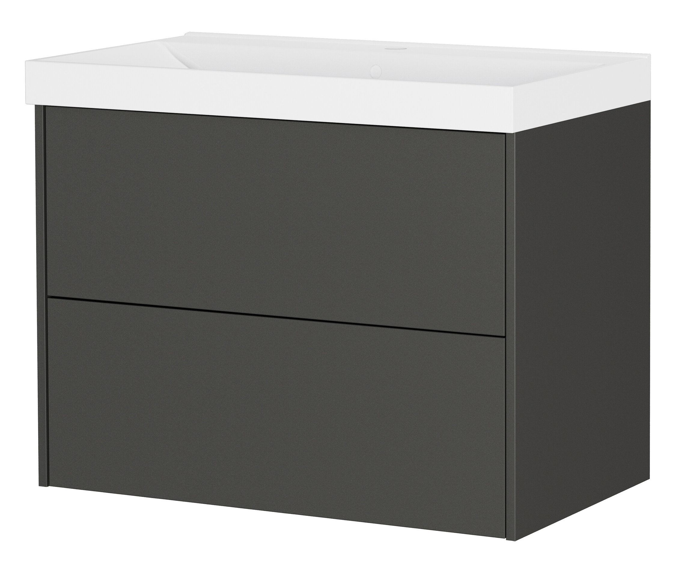 Tchibo - Waschtisch »Bodera« mit Becken - 81x46x65cm - grau - - Holzwerkstoffe