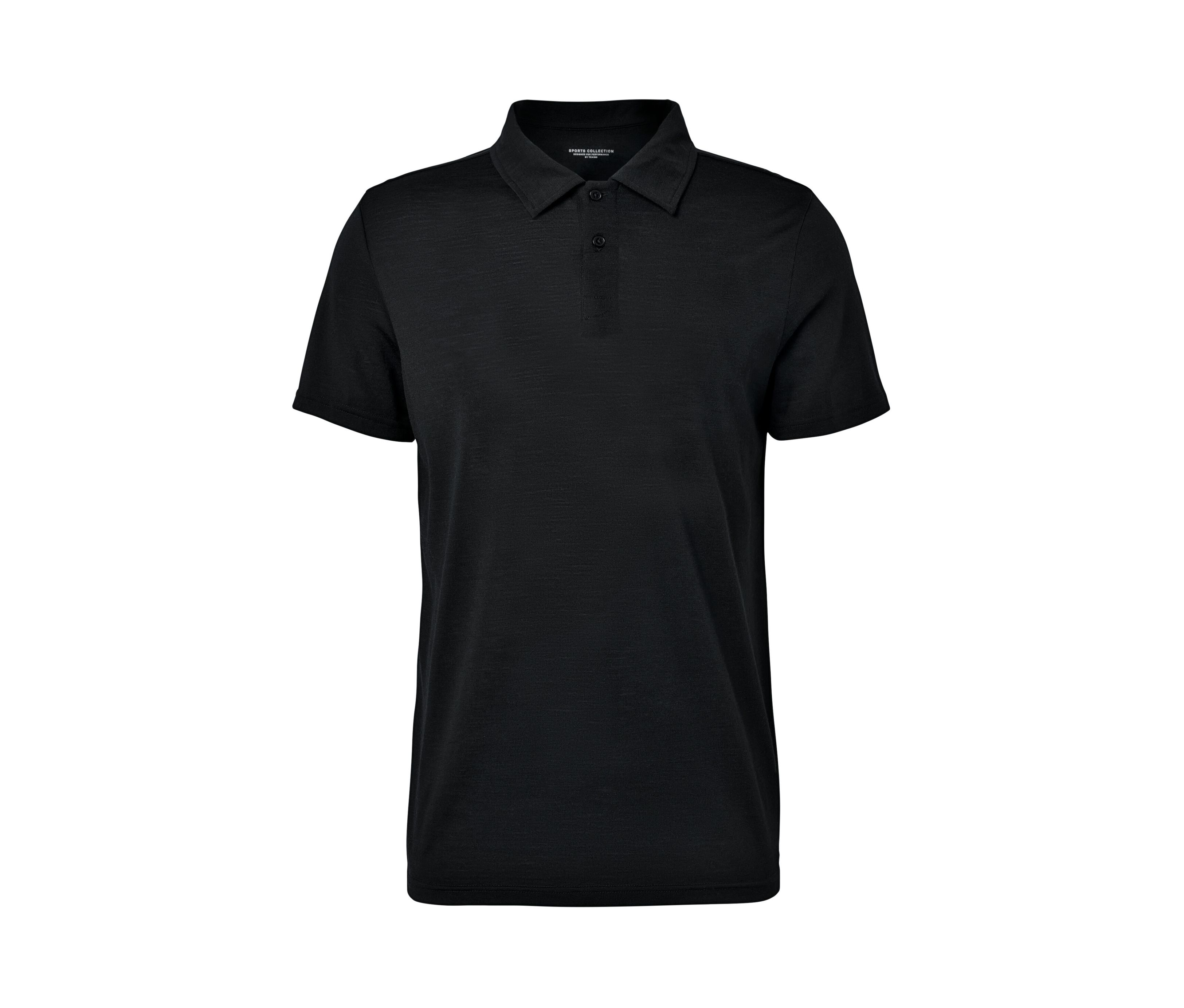 Tchibo - Poloshirt mit Merinowolle - Herren - Gr. XXL - schwarz