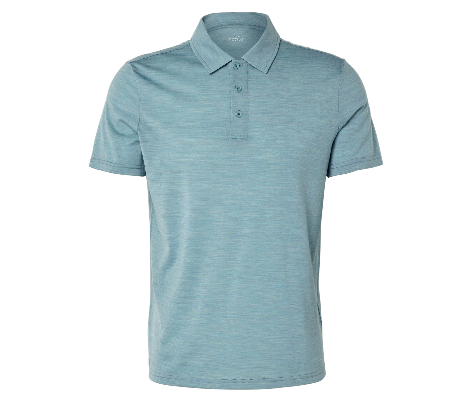 Poloshirt mit Merinowolle - Herren - Gr. L - türkis - türkis