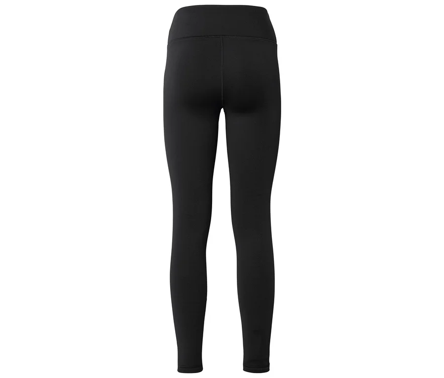 Schwarze Leggings mit hohem Bund von hinten.