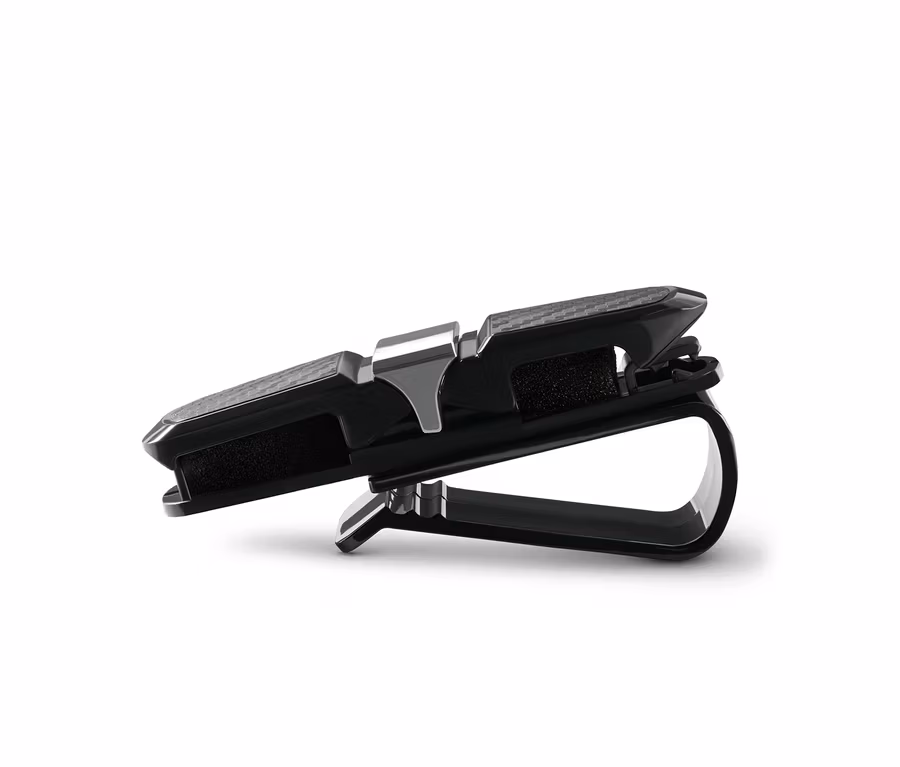 Schwarzer Auto-Brillenhalterclip.