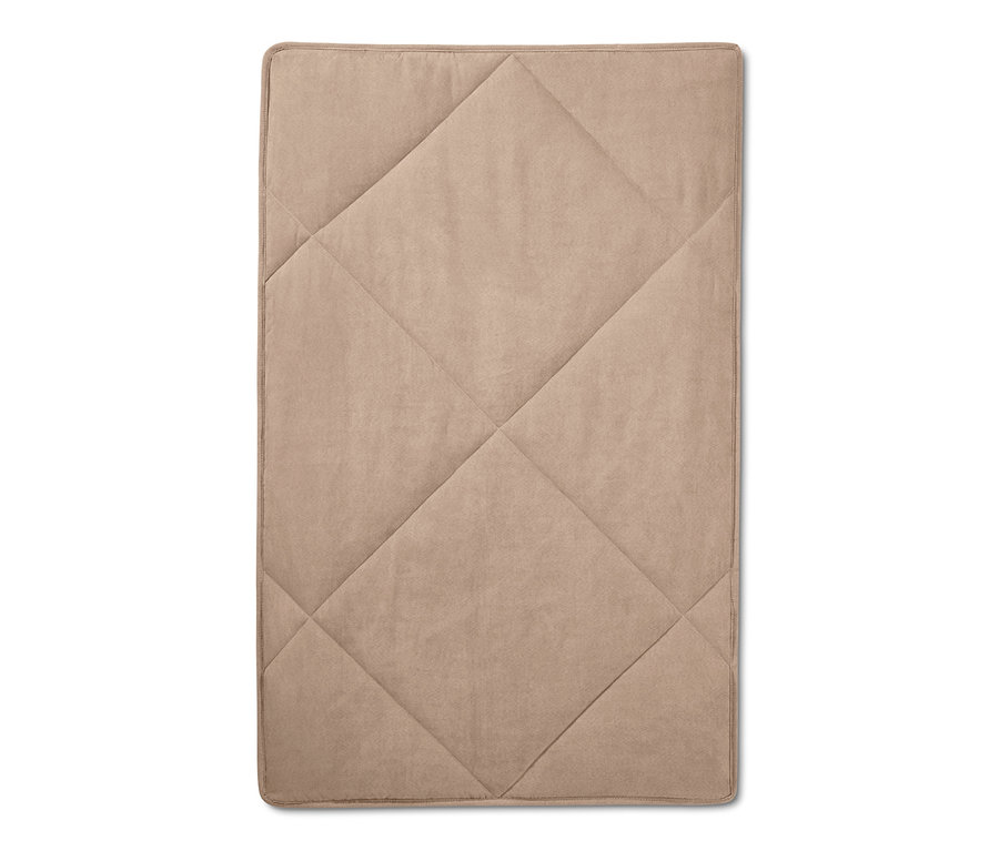 Beige Hunde-Kuscheldecke mit Rautensteppung.