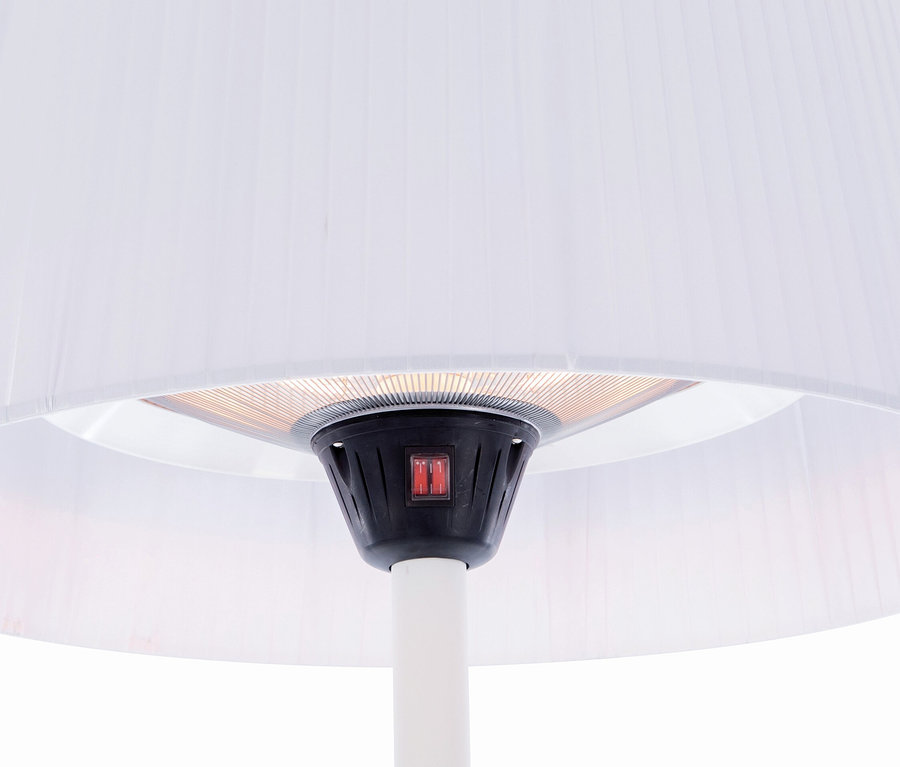 Weißer Sunred-Stand-Heizstrahler »Halogen Artix Basic«.