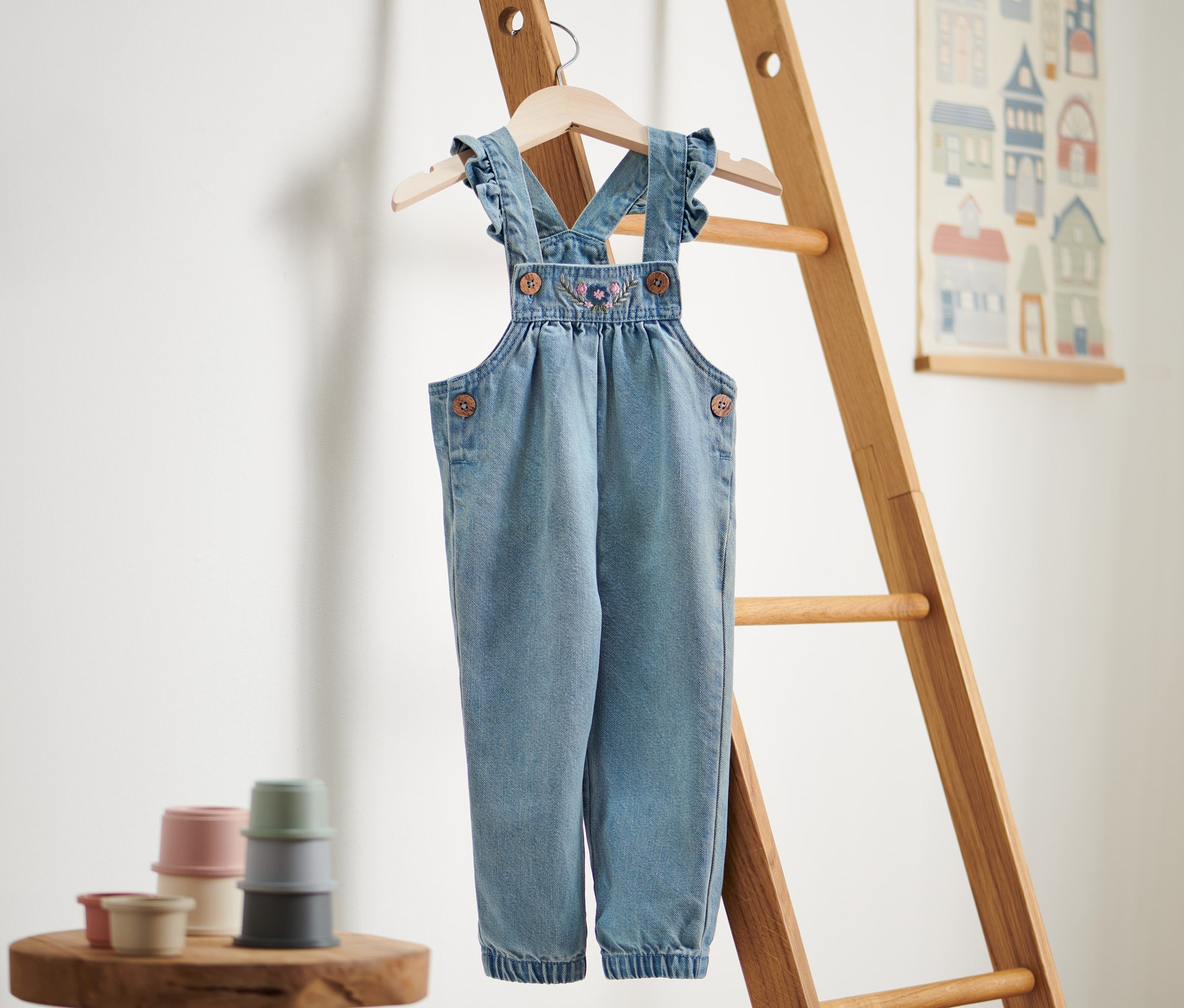Thumbnail - Tchibo - Denim-Latzhose - Baby - Gr. 62/68 - blau