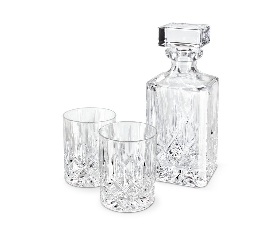 Nachtmann-Whisky-Set »Noblesse« mit zwei Gläsern und einer Karaffe.