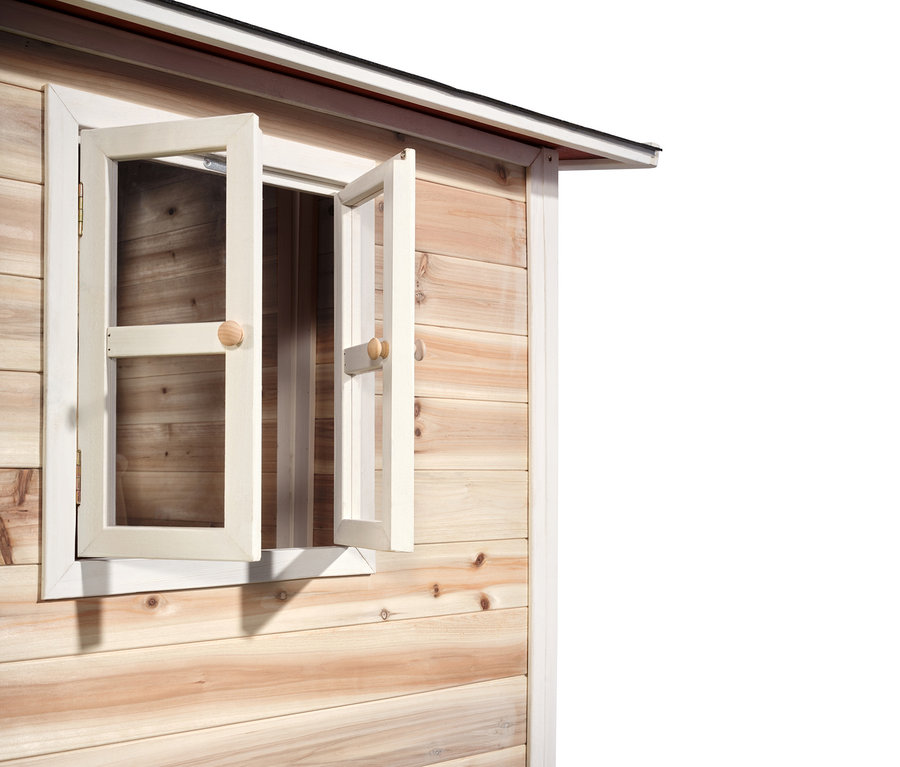 Detailansicht des Fensters vom EXIT Spielhaus »Loft 550«, natur.