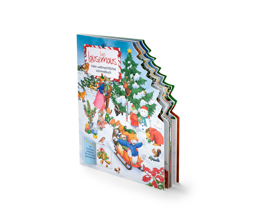 Abbildung des Buchs »Leo Lausemaus – Mein weihnachtliches Wimmelbuch«.