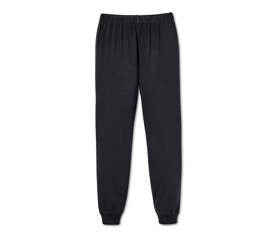 Schwarze Kinder-Pyjamahose mit elastischem Bund.