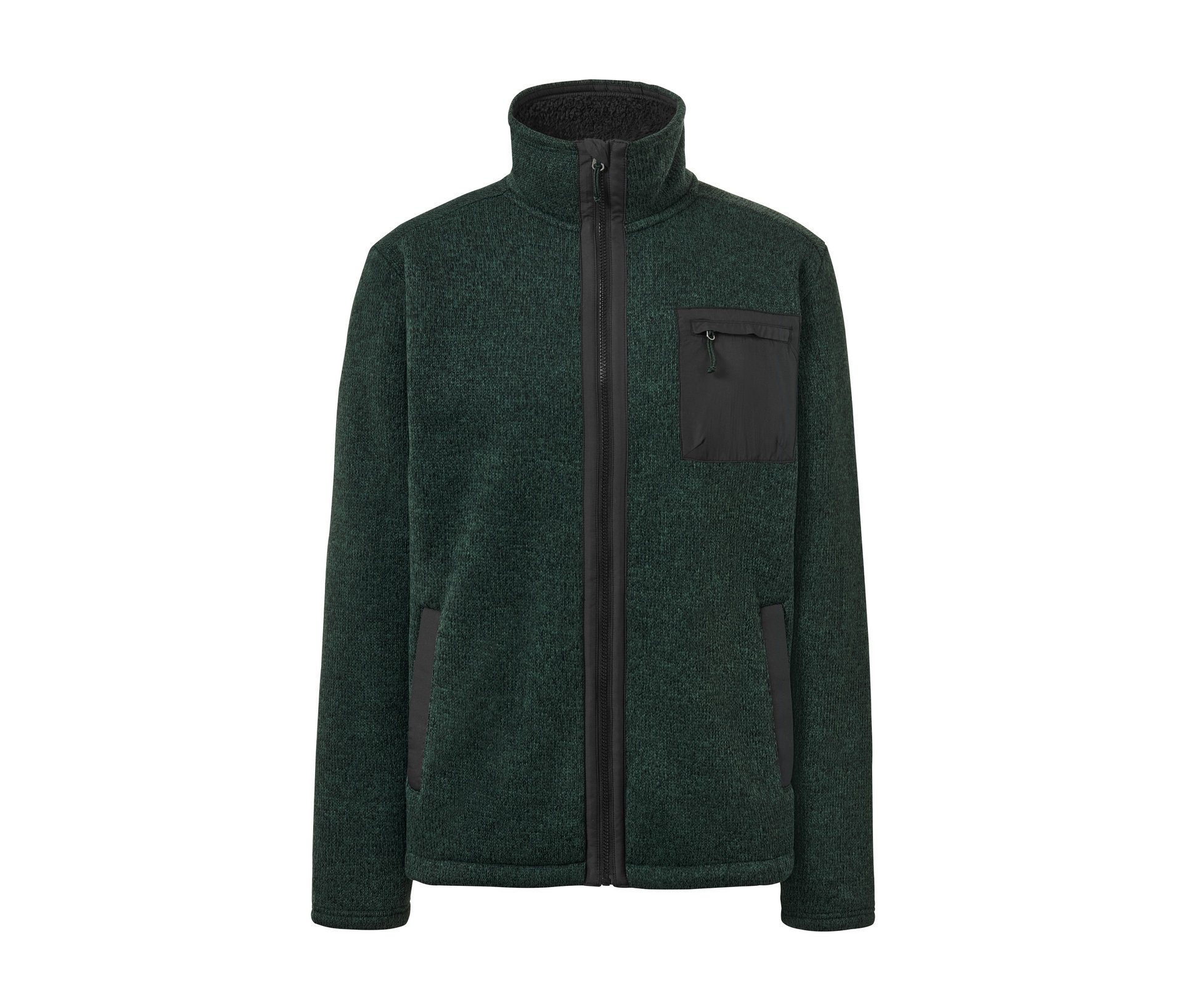 Tchibo - Thermo-Strickfleecejacke - Damen - Gr. M - dunkelgrün
