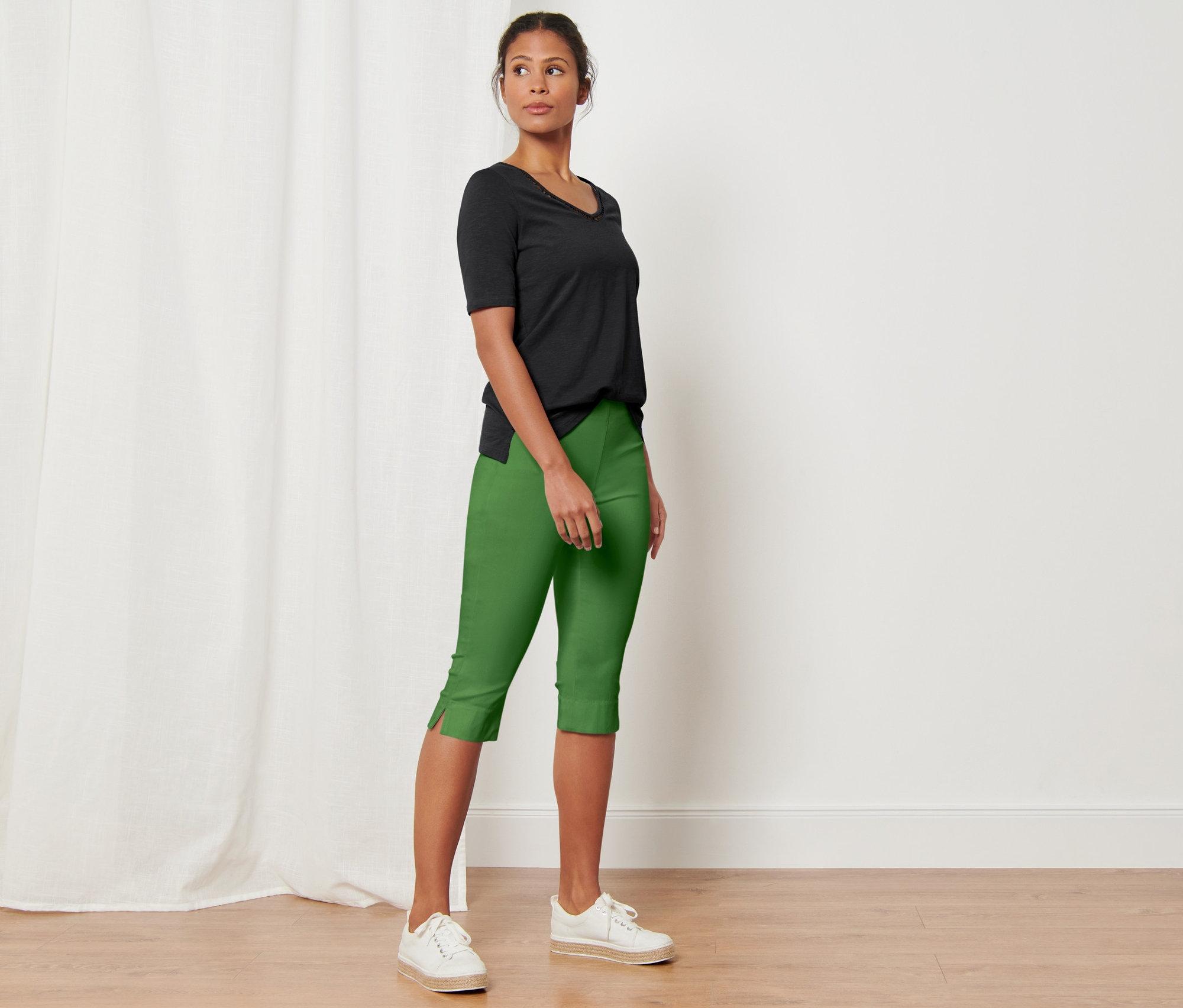 Thumbnail - Tchibo - 3/4-Stretchhose - Damen - Gr. 44 - grün