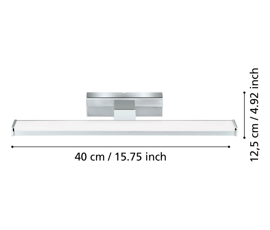 Verchromte Eglo Spiegelleuchte »Pandella«, 40 cm lang.