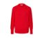 Roter Feinstrickpullover.