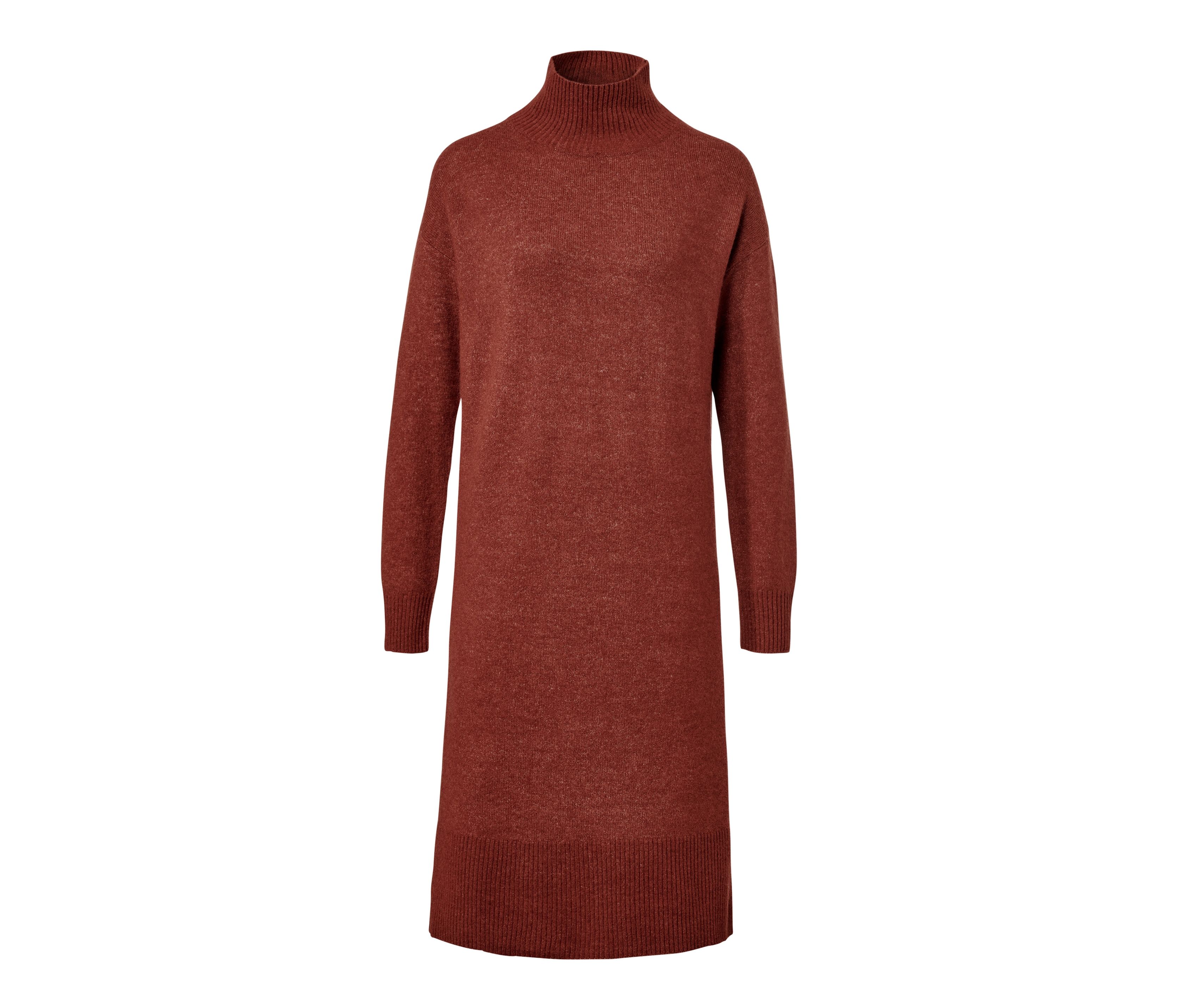 Tchibo - Strickkleid mit Wollanteil - Damen - Gr. L - braun