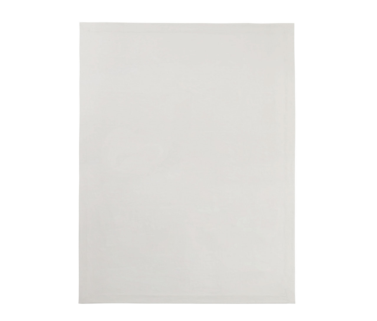 Weiße Leinen-Tischdecke, Normalgröße.