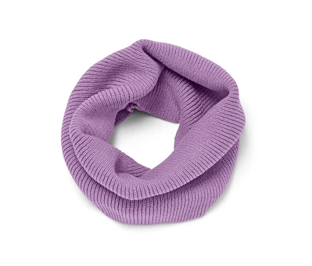 Ein lila Strick-Loop.