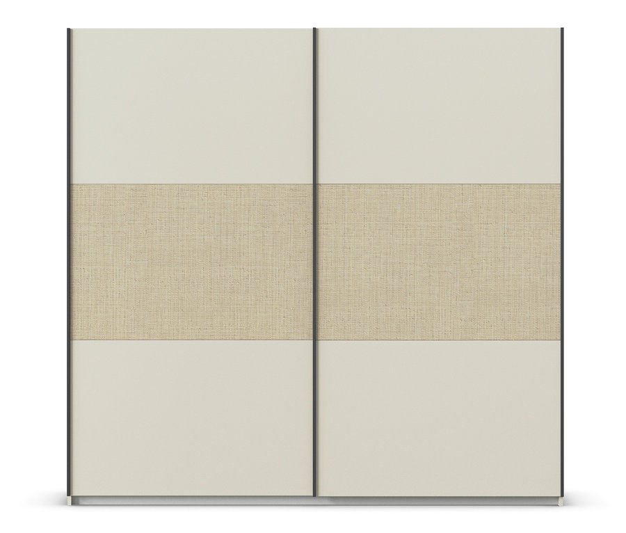 Beiger rauch Schwebetürenschrank »Senja«.