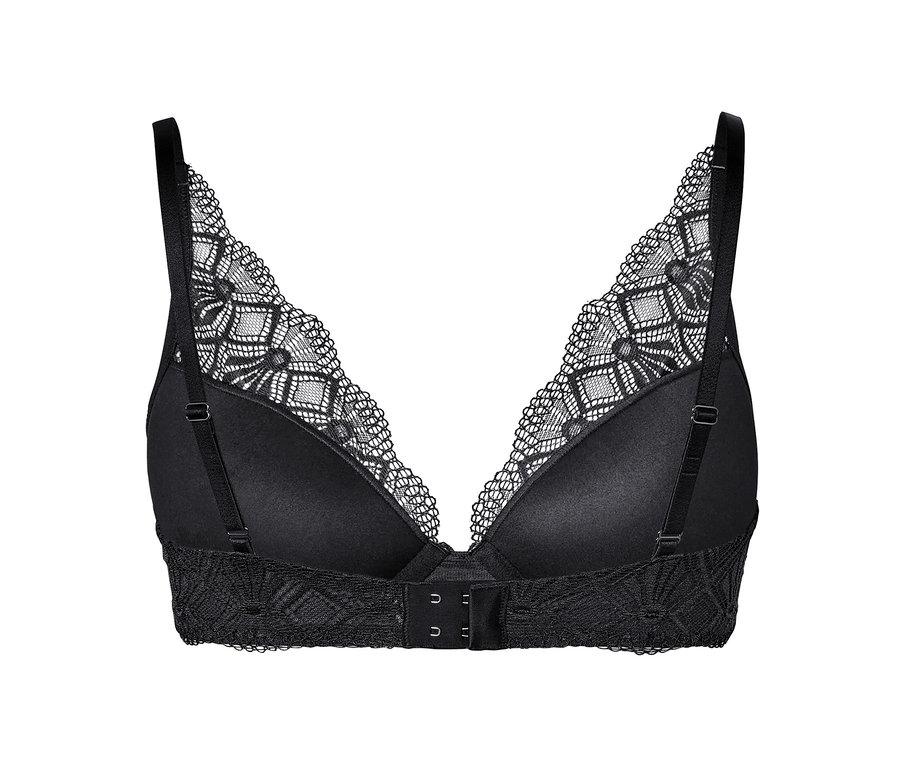 Schwarzer Schalen-BH mit Spitze.