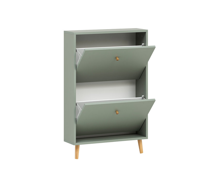 Pistazienfarbener Schuhschrank »Bjarne« mit 2 Klappen.