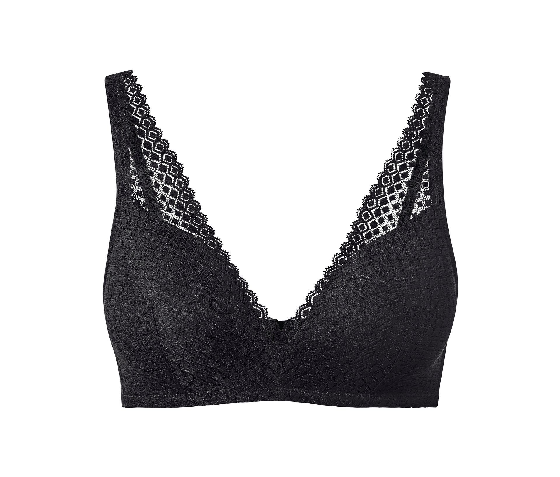 Softschalen-BH - Damen - Gr. 80C - schwarz - schwarz