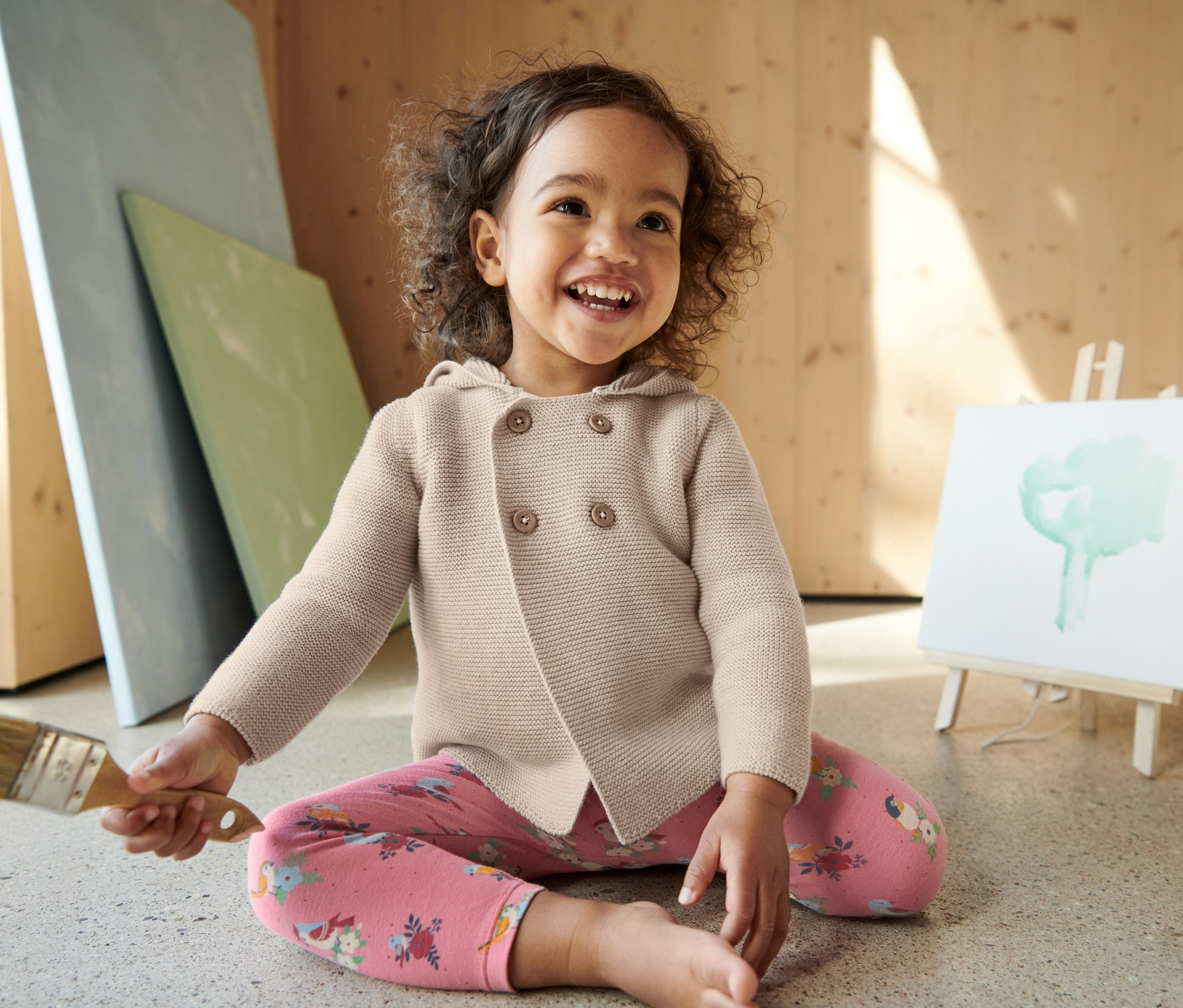 Thumbnail - Tchibo - 5 Kinder-Leggings - Newborn - Gr. 50/56 - blau