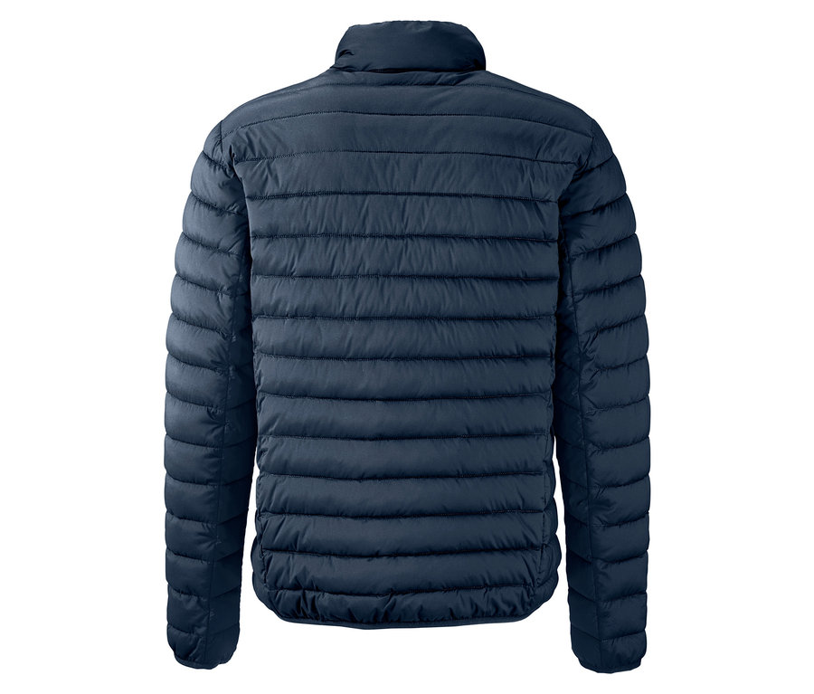 Detailansicht der Rückseite einer Steppjacke.