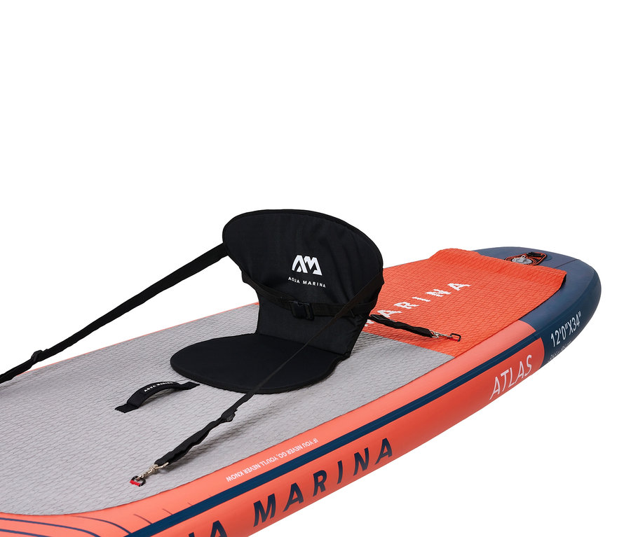 Detailaufnahme des Aqua Marina SUP Boards »Atlas« 12' 0" mit montiertem Sitz.