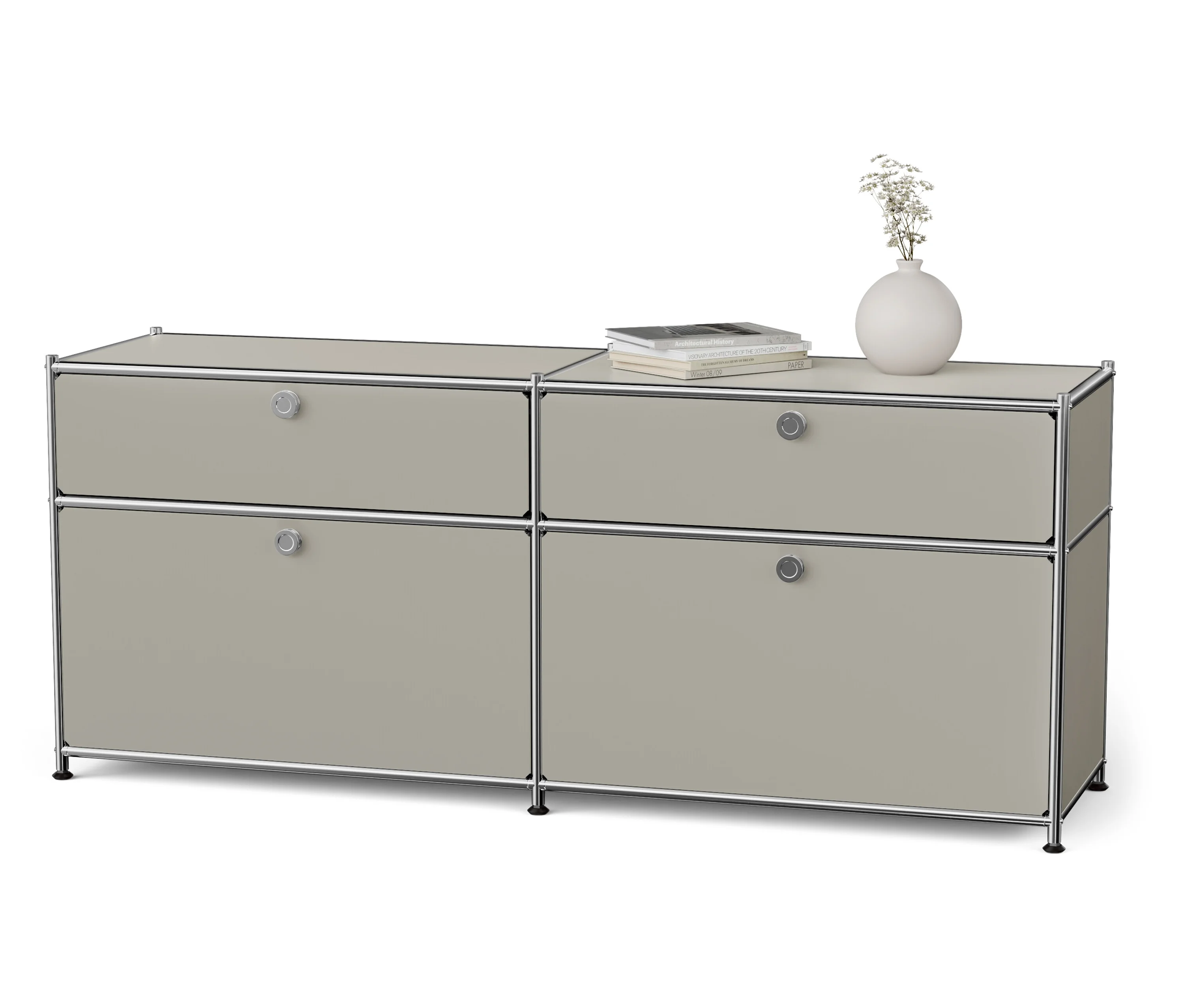 Tchibo - Sideboard Metall »Cn3« mit 2 Klappenfächern und 2 Schubladen - 152x40x64,5cm - hellgrau - Stahl / Aluminium / Kunststoff. Tchibo - Sideboard Metall »Cn3« mit 2 Klappenfächern und 2 Schubladen - 152x40x64,5cm - hellgr um den günstig Kaufen-Tchibo - Sideboard Metall »Cn3« mit 2 Klappenfächern und 2 Schubladen - 152x40x64,5cm - hellgrau - Stahl / Aluminium / Kunststoff. Tchibo - Sideboard Metall »Cn3« mit 2 Klappenfächern und 2 Schubladen - 152x40x64,5cm - hellgr