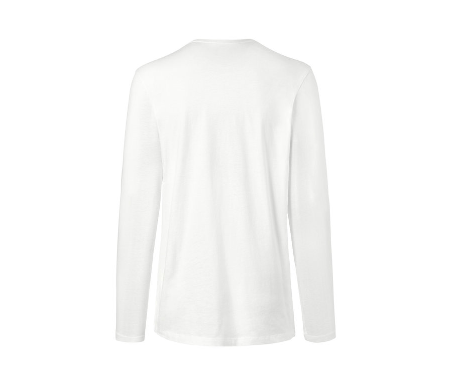 Weißes Langarmshirt.