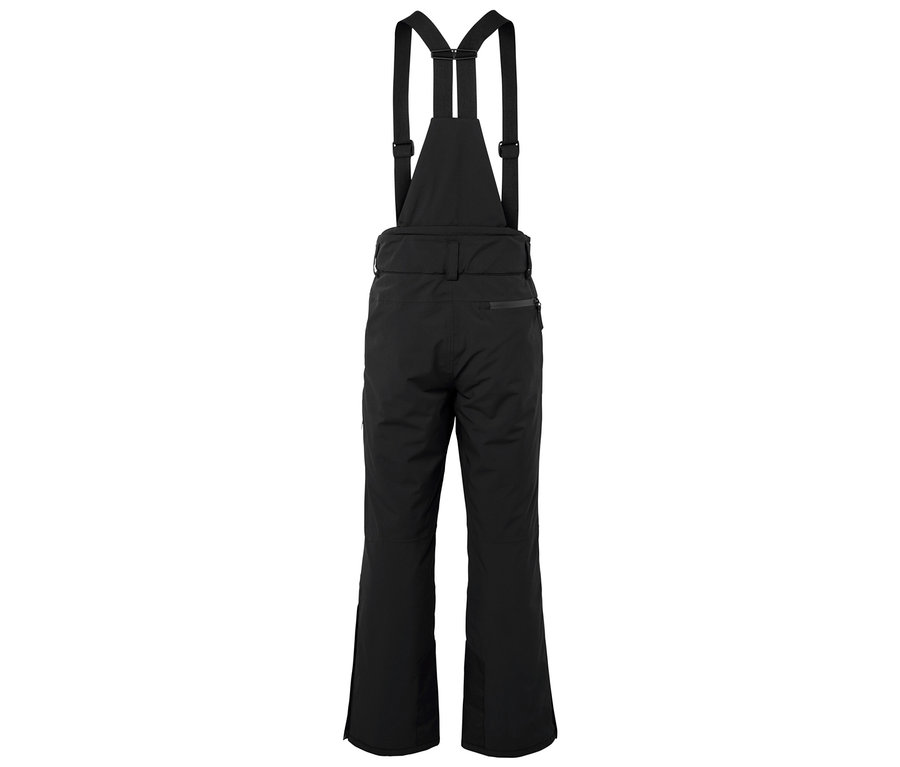 Schwarze Skihose mit Latz von hinten.