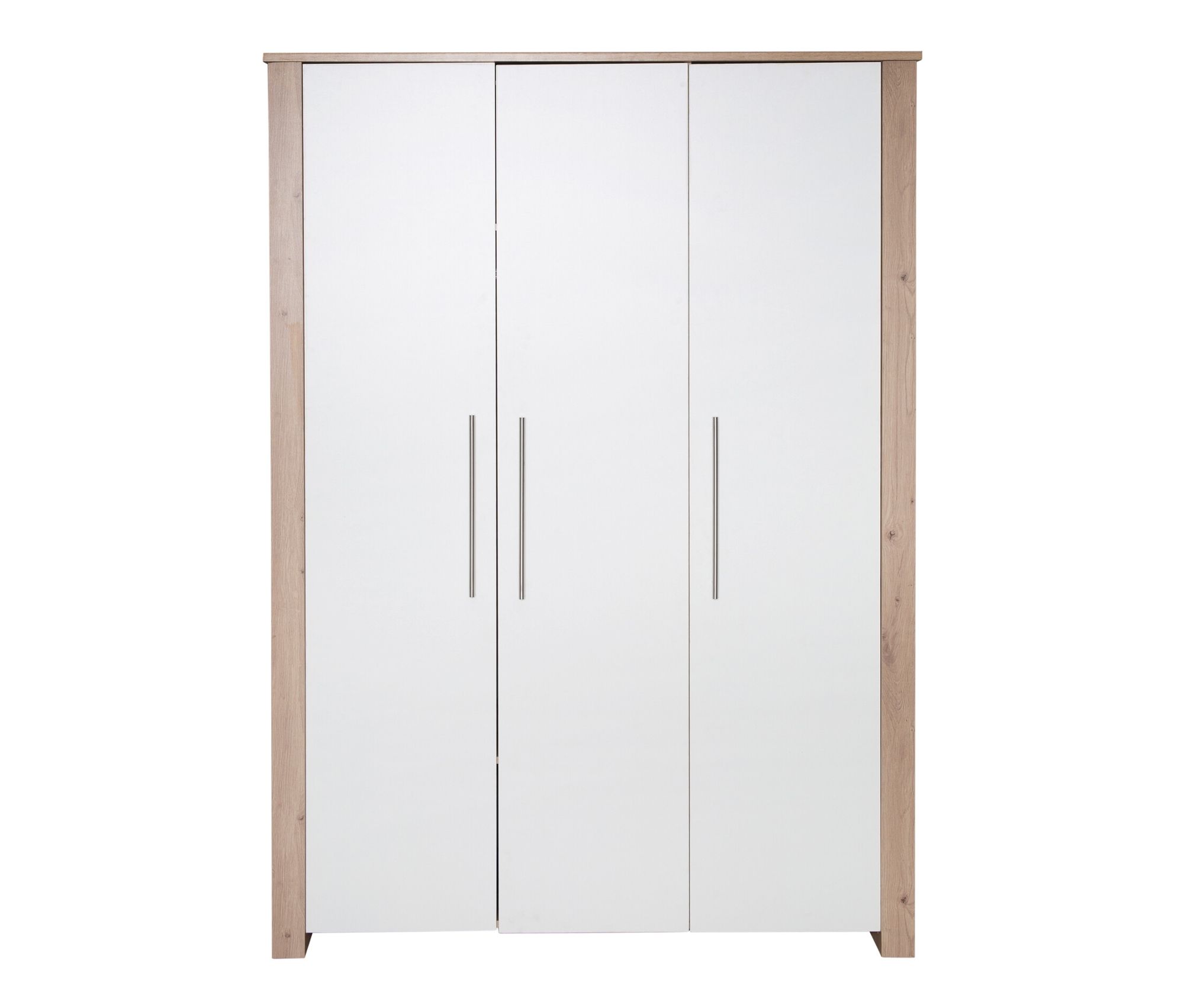 Thumbnail - roba 3-türiger Kleiderschrank »Malo« - 135x52,5x190cm - weiß - Holz / Metall / Holz