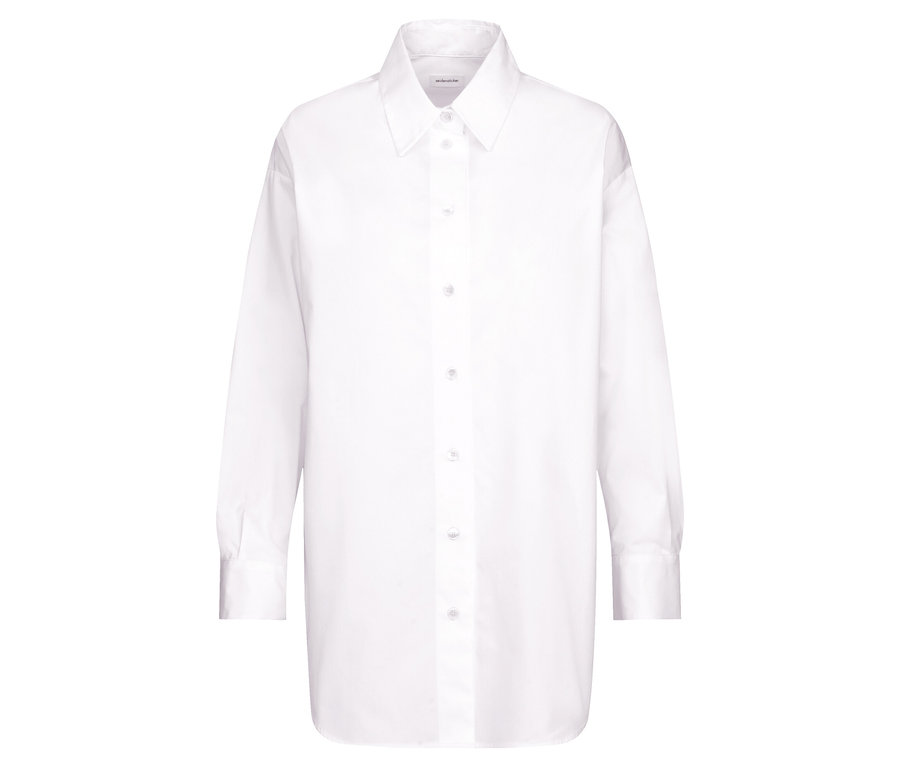 Weiße Seidensticker Oversize Longbluse