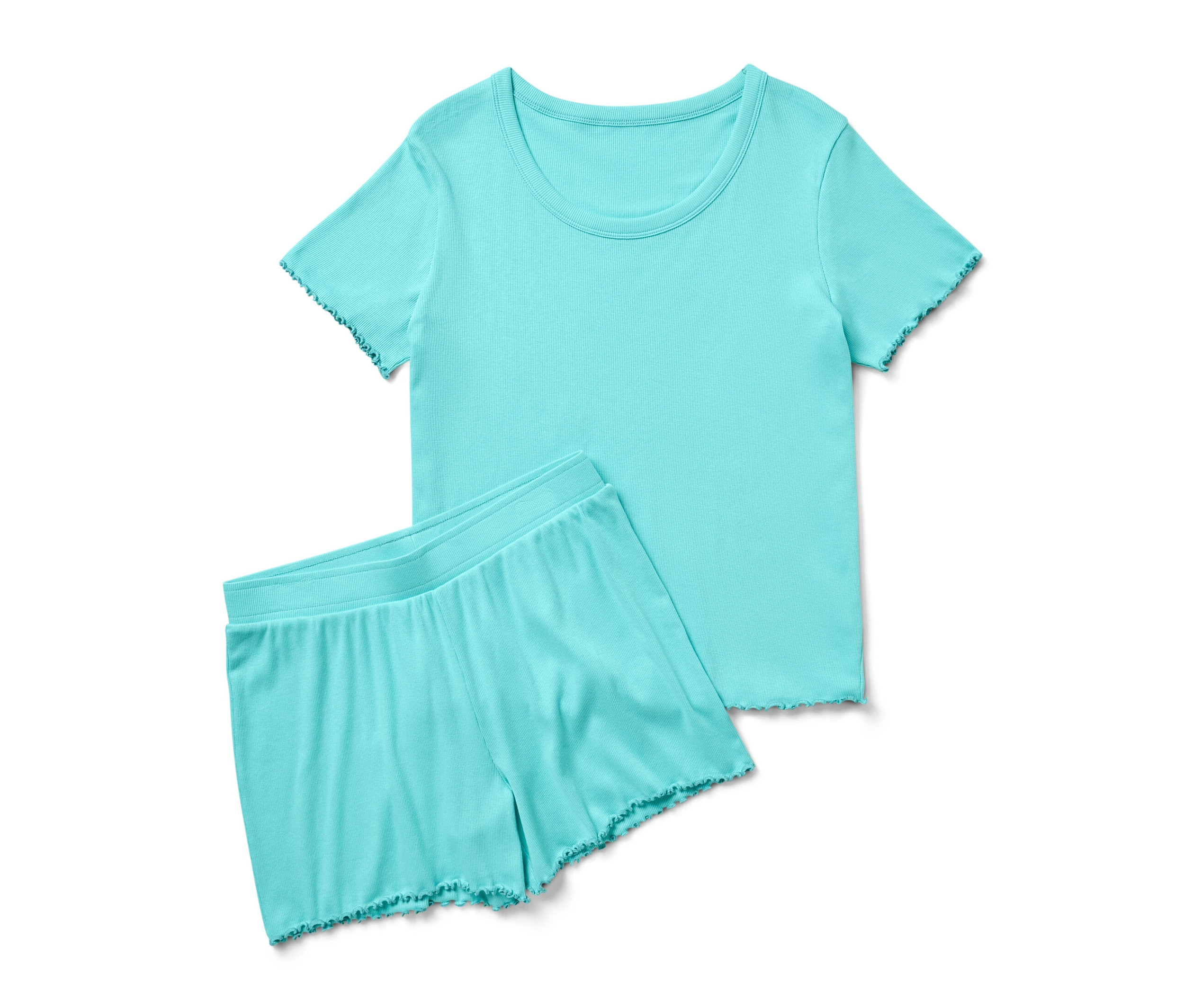 Tchibo - Shorty-Pyjama-Set Aus Rippe - Damen - Gr. Xs - Türkis