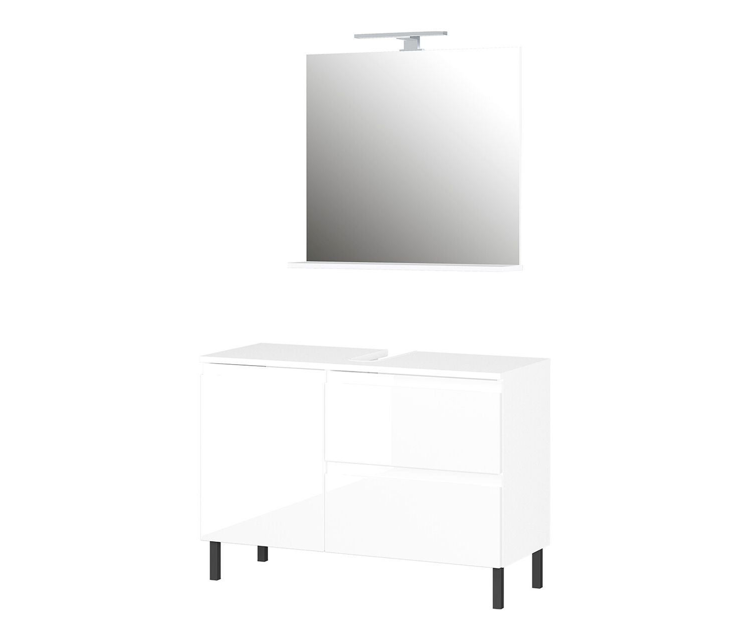 Tchibo - Waschbeckenunterschrank »Salinas« - 80x34x56cm - weiß - Holz