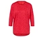 Rotes Langarmshirt mit Animal-Print.