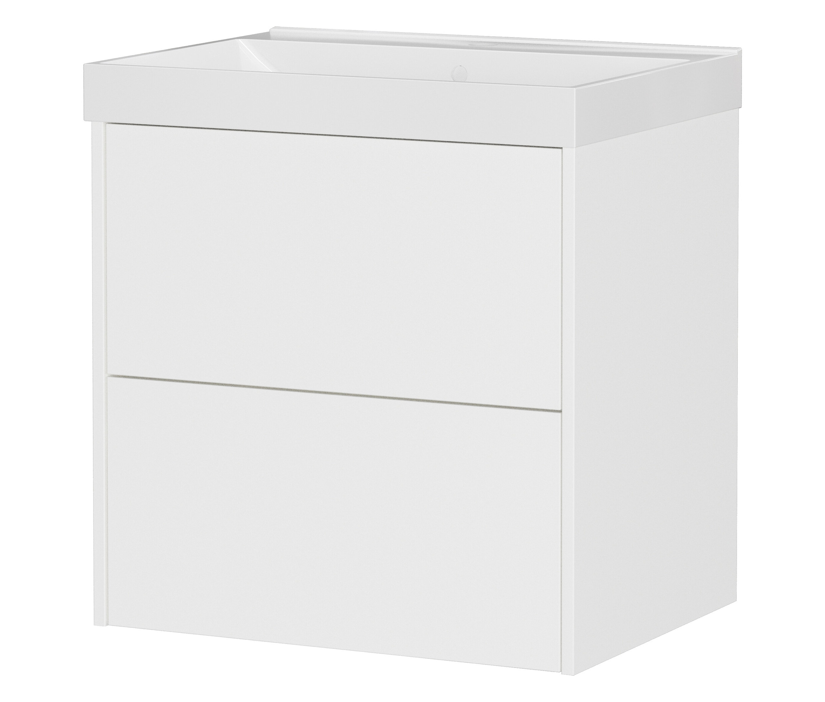 Tchibo - Waschtisch »Bodera« mit Becken - 61x46x65cm - weiß - - Holzwerkstoffe