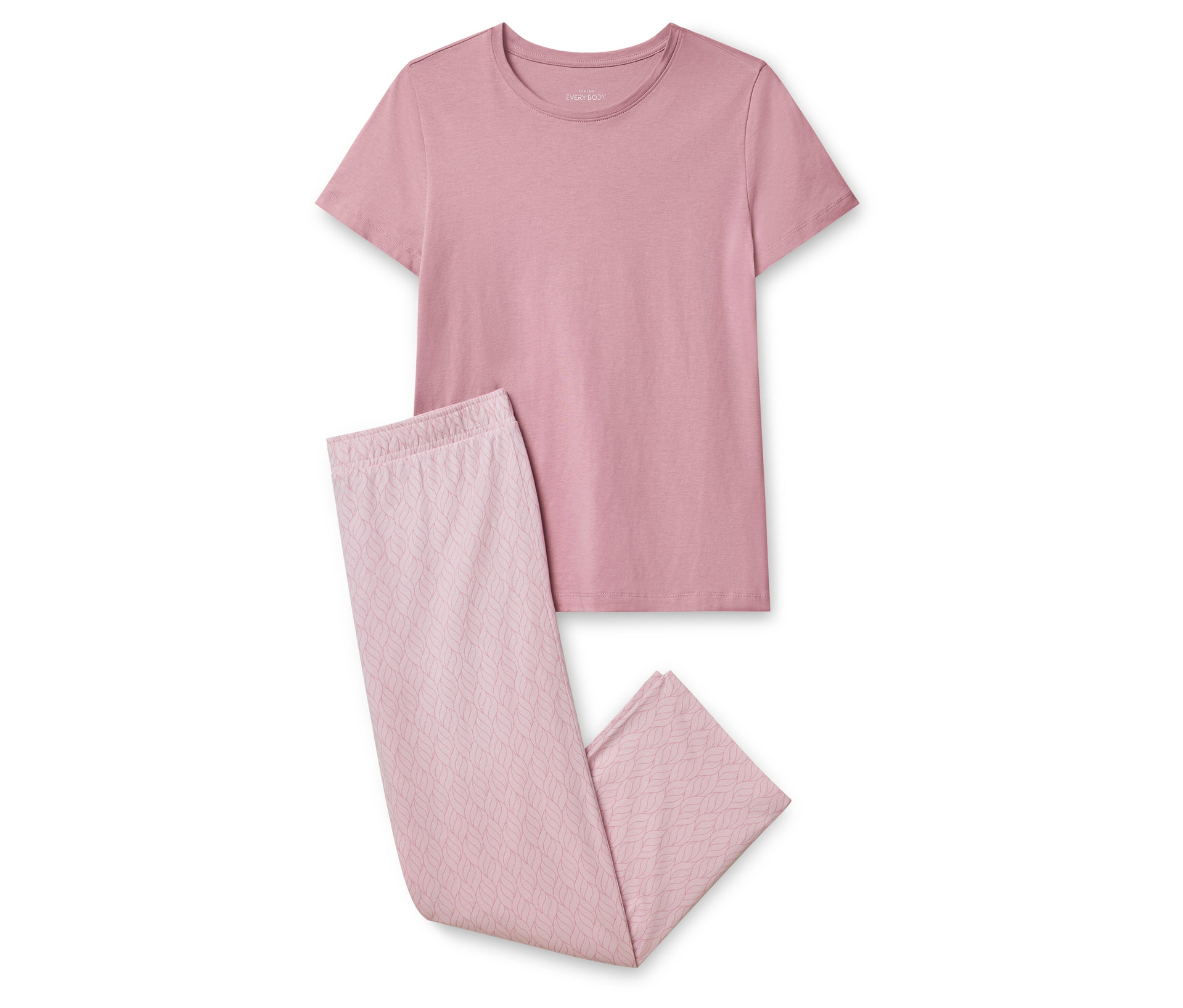 Pyjama-Set - Damen - Gr. S - rosa/print - rosa