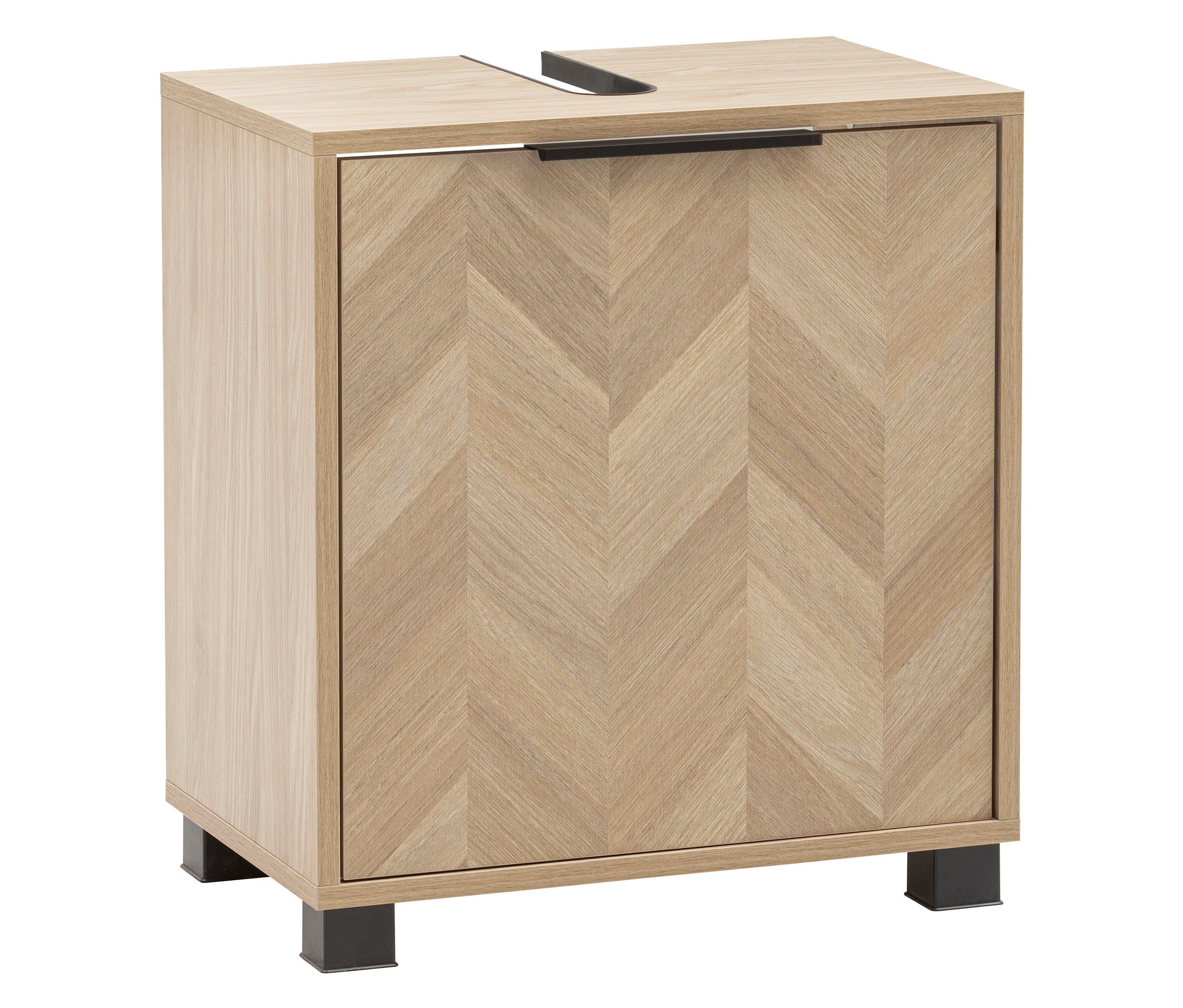 Tchibo - Waschbeckenunterschrank »Piazza« - 50,3x33x56cm - schwarz - Holz / Metall / Kunststoff