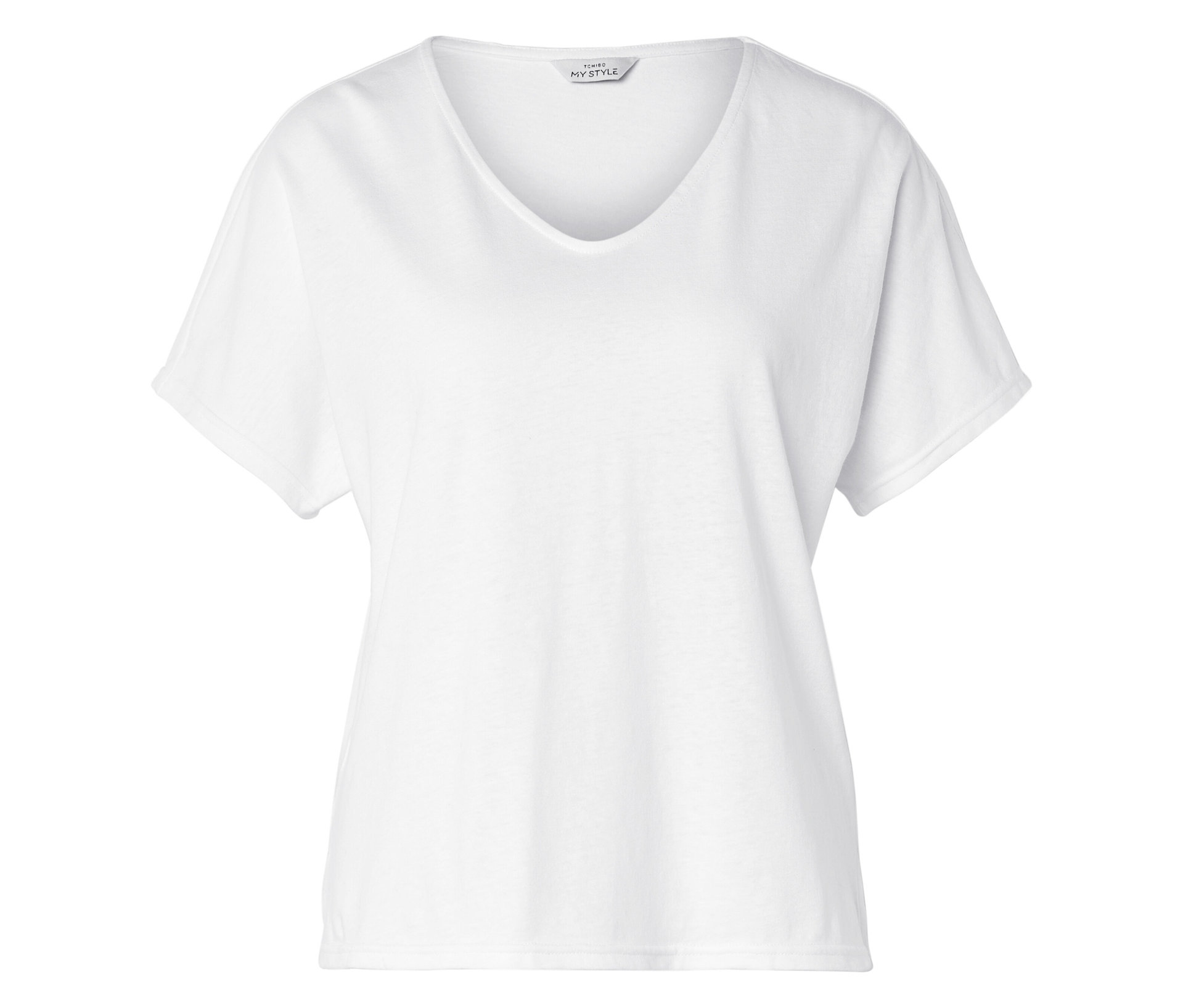 Shirt aus Leinenmix - Damen - Gr. M - weiß - weiß