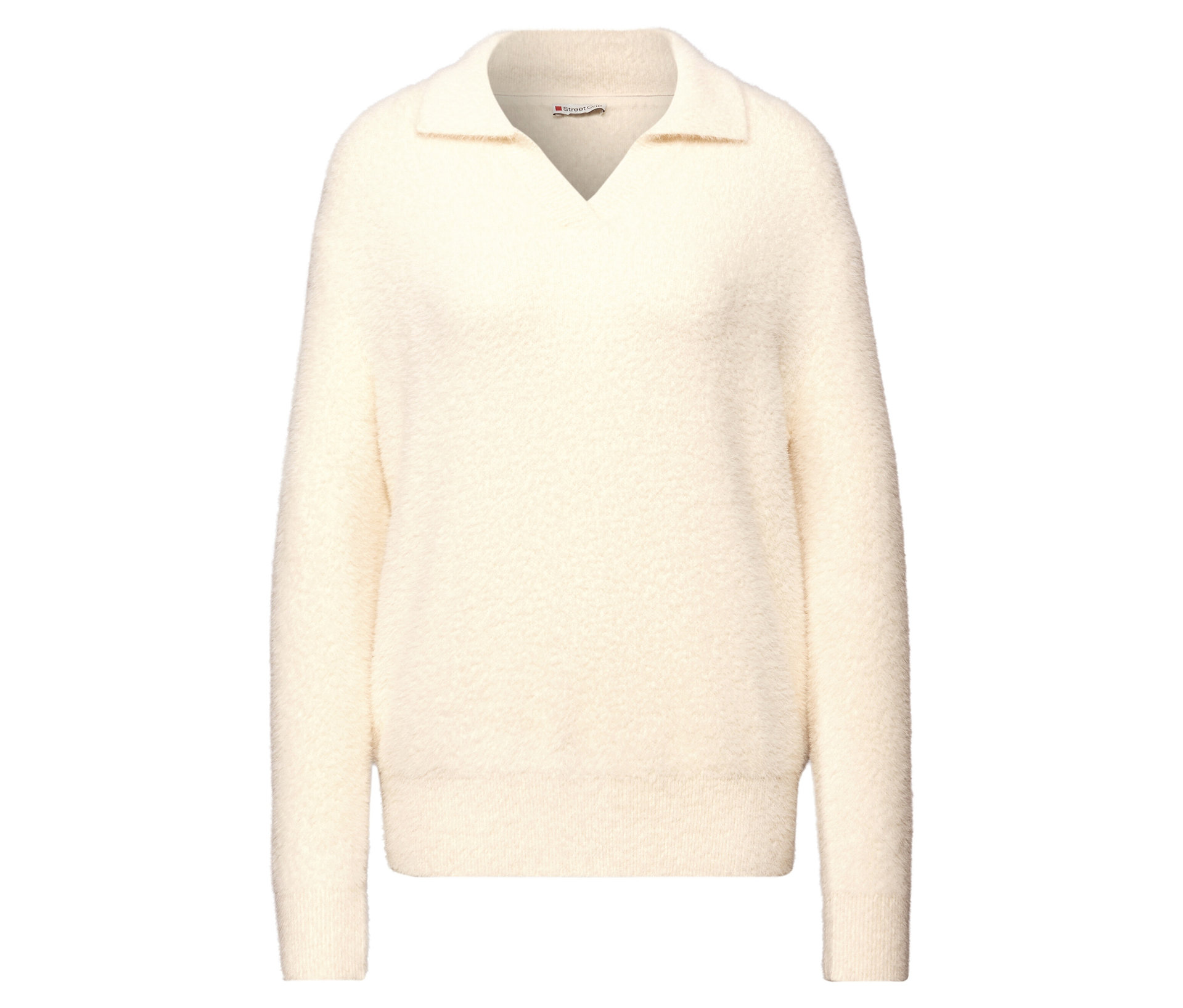 Strickpullover mit Polokragen - Damen - Gr. 46 - beige - beige