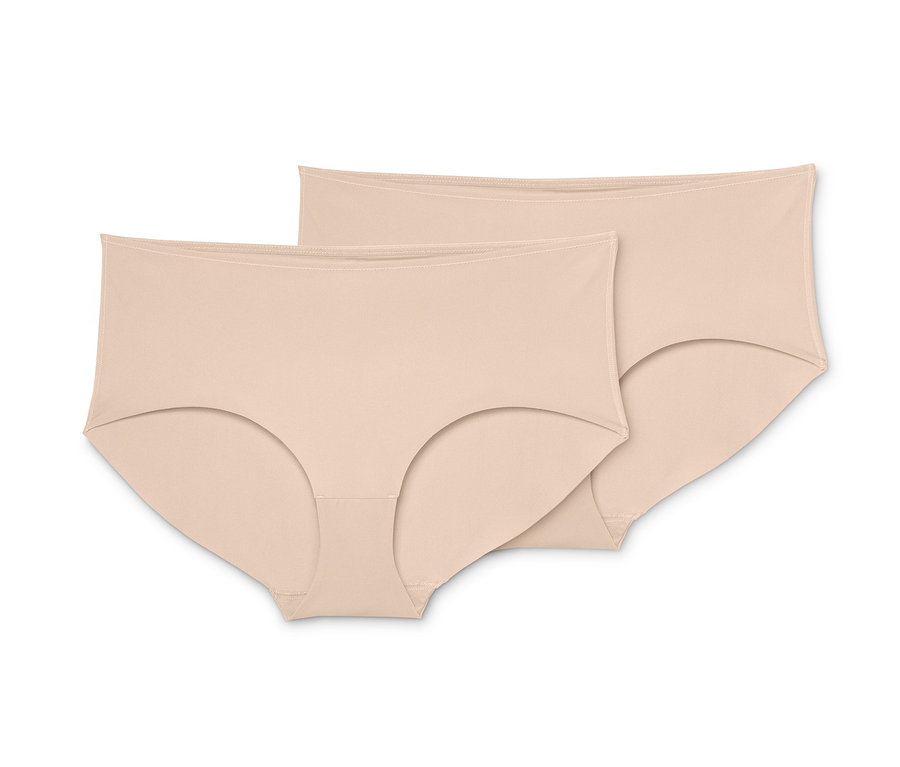 Zwei hautfarbene Magic-Cut-Pantys.