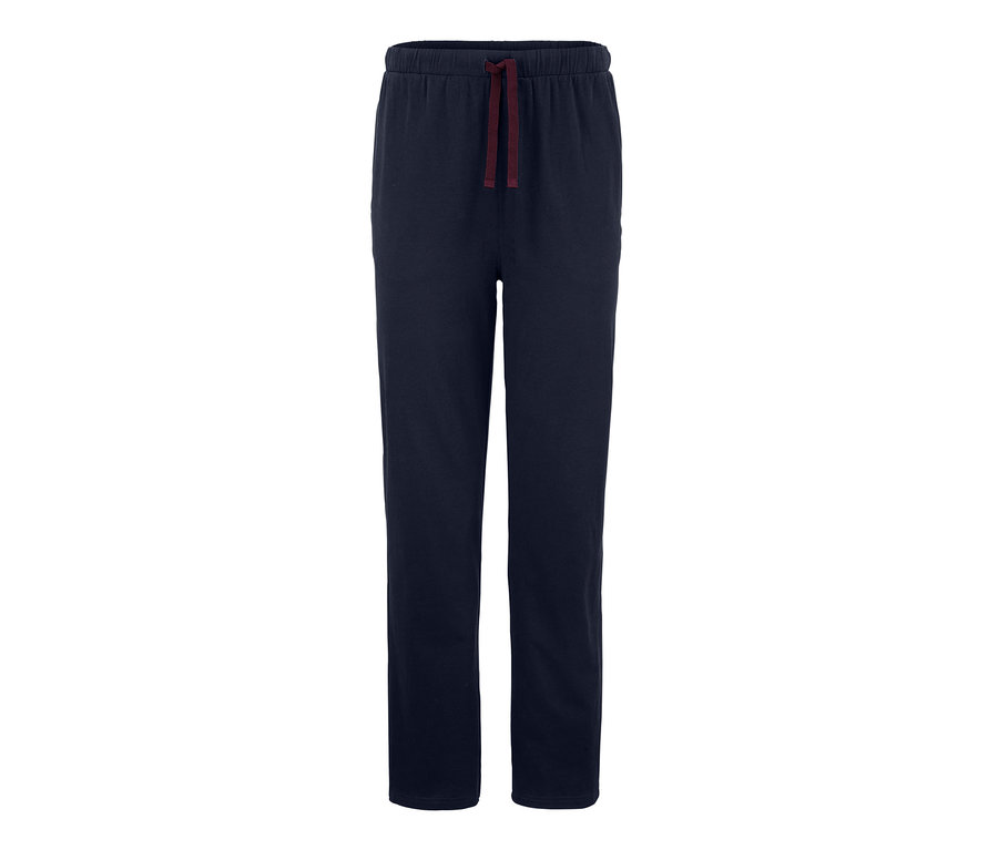 Dunkelblaue Pyjamahose mit Kordelzug.